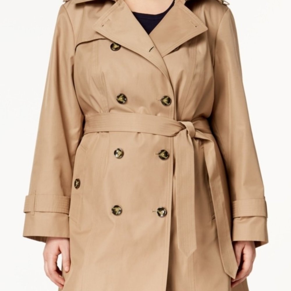 Double breasted long trench coat London fog